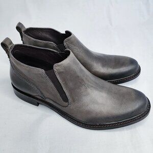 John Varvatos Calfskin Ankle Boots - Men's 9.5, Gray